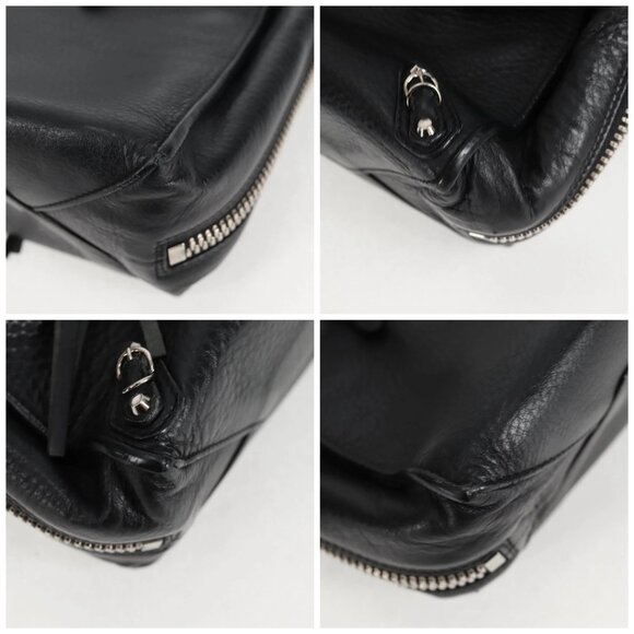 BALENCIAGA Paper Mini Hand Bag Leather 2way Black Silver 370926 Auth bs27987V - Picture 15 of 16